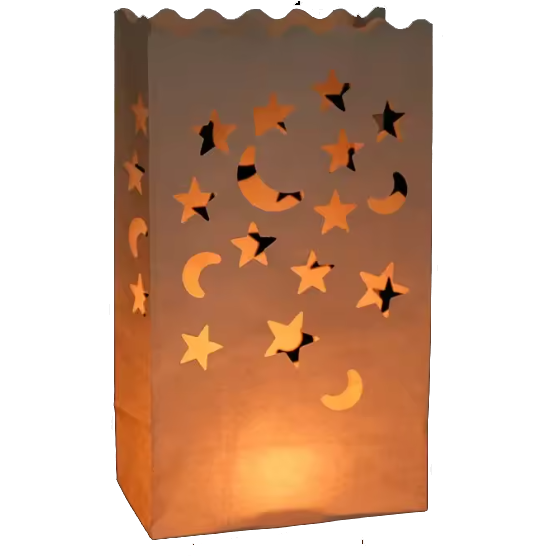 sac à bougie décoration plein air de nuit